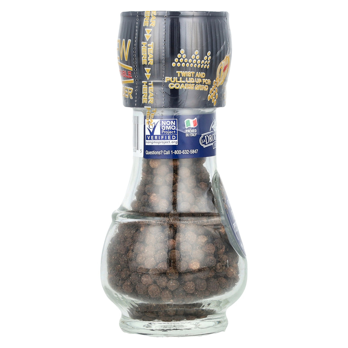 Drogheria & Alimentari, Organic Black Peppercorns Mill, 1.59 oz (45 g)