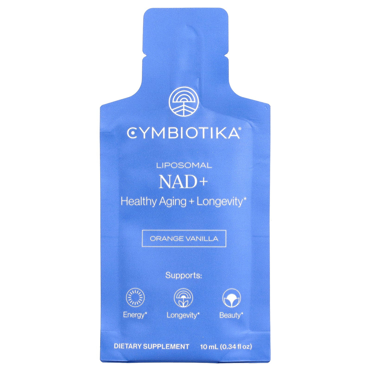 Cymbiotika, Liposomal NAD+, Orange Vanilla, 26 Liquid Packets, 0.34 fl oz (10 ml) Each