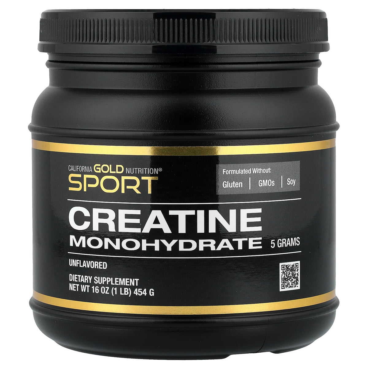 California Gold Nutrition, Sport, Pure Creatine Monohydrate, Unflavored, 1 lb (454 g)