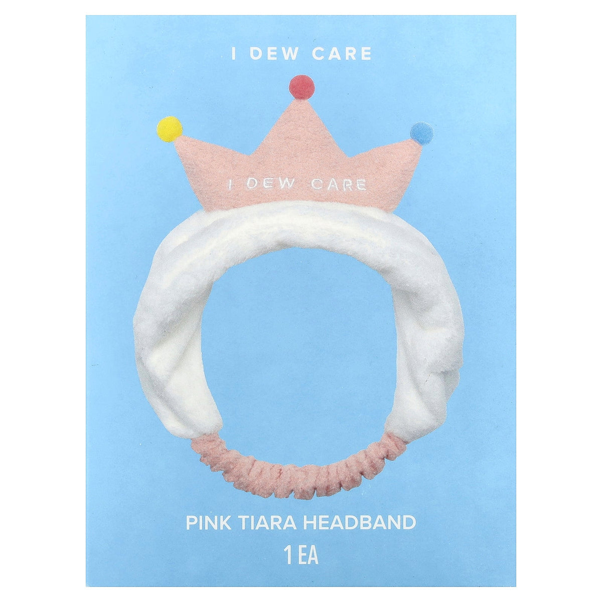 I Dew Care, Tiara Headband, Pink, 1 Headband