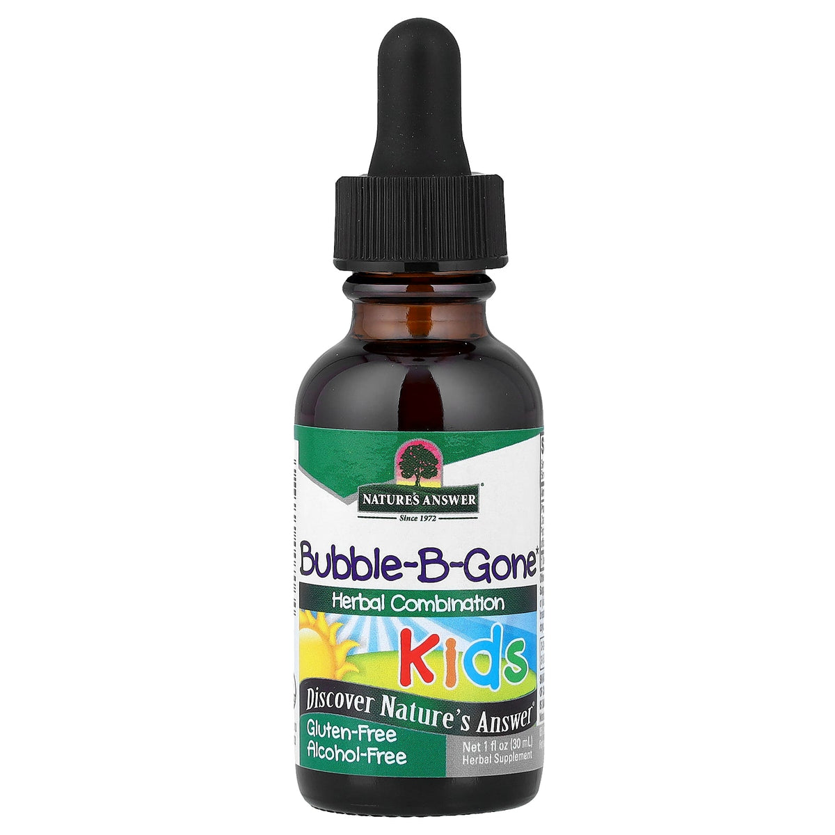 Nature's Answer, Bubble-B-Gone, Kids, Alcohol-Free, 1 fl oz (30 ml)