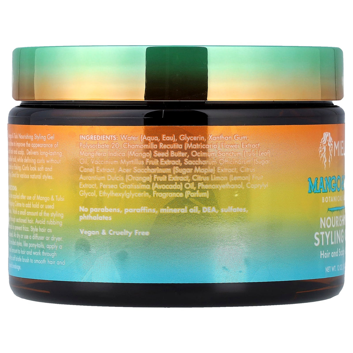 Mielle, Nourishing Styling Gel, Mango & Tulsi , 12 oz (340 g)