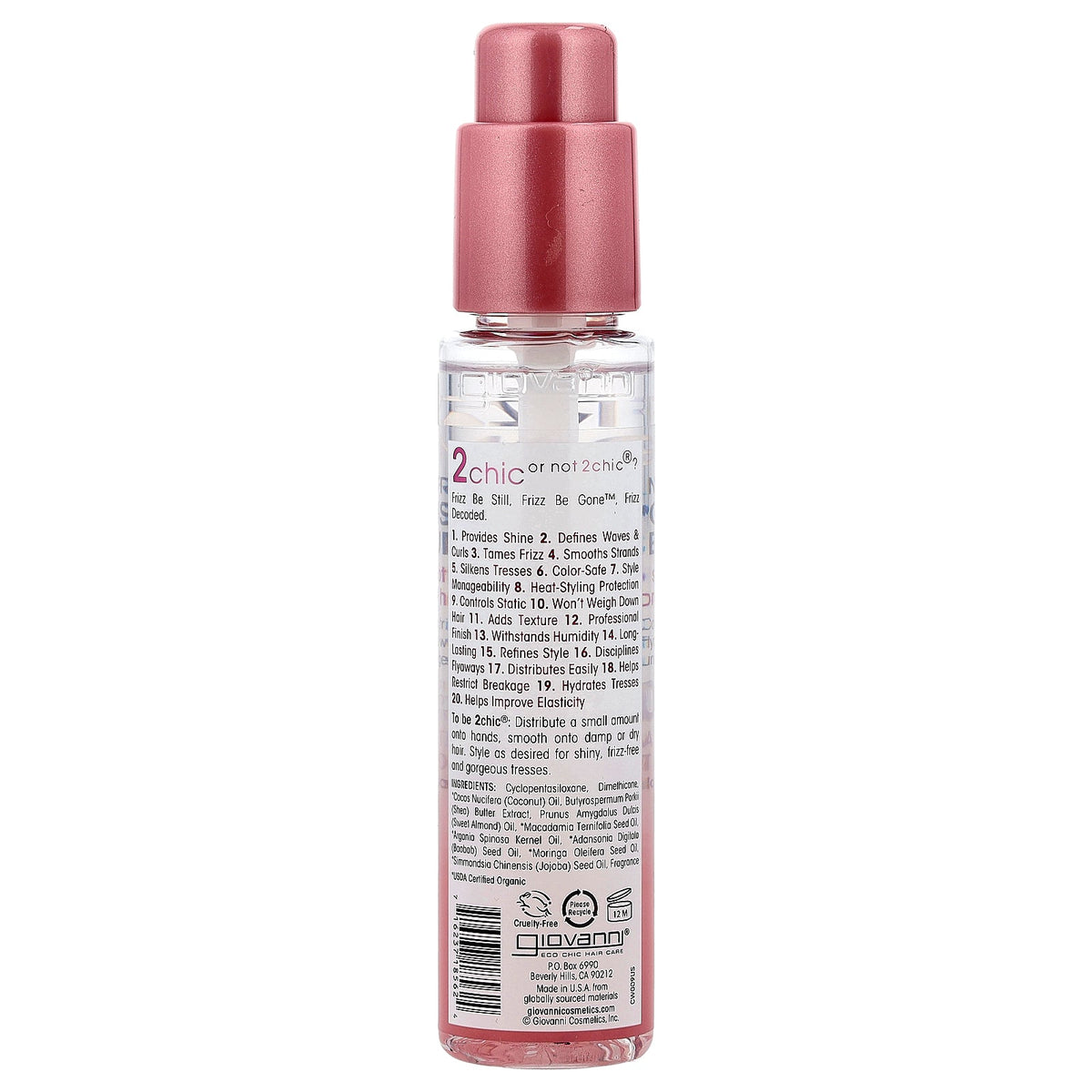 Giovanni, 2chic, Frizz Be Gone™ Anti-Frizz Polishing Serum, Shea Butter + Sweet Almond Oil, 2.75 fl oz (81 ml)