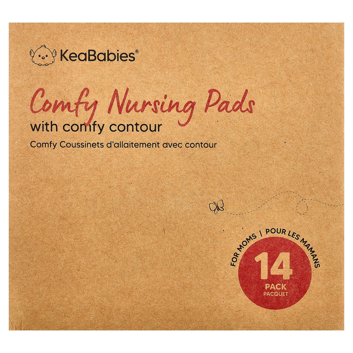 KeaBabies, Comfy Nursing Pads, Large, Bare Beige , 14 Pack