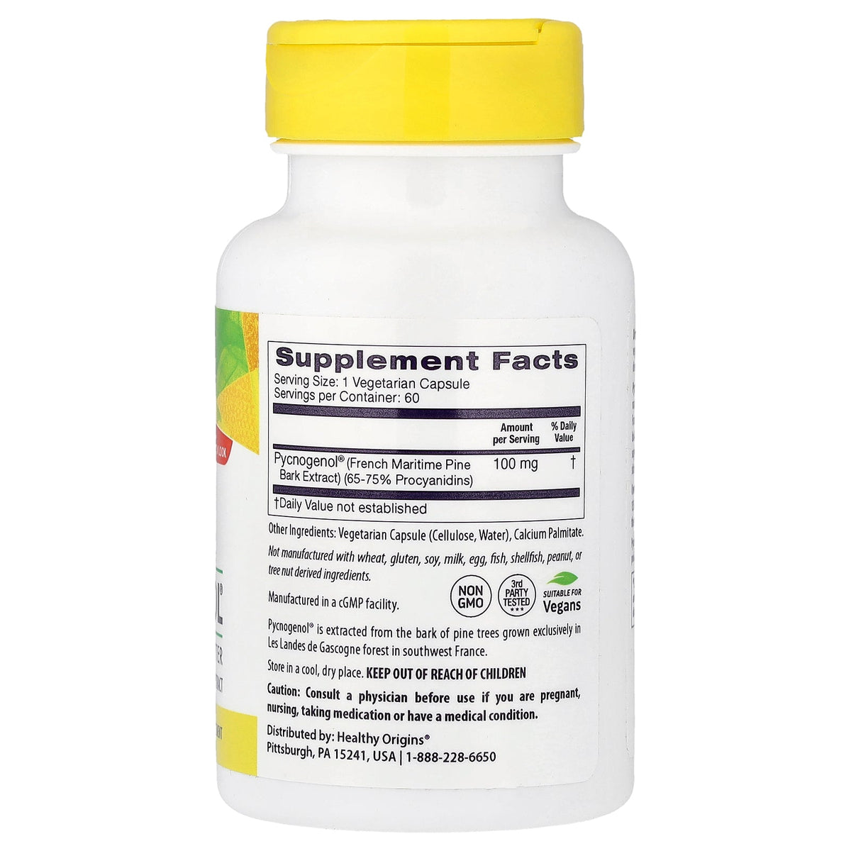 Healthy Origins, Pycnogenol®, 100 mg, 60 Veggie Caps