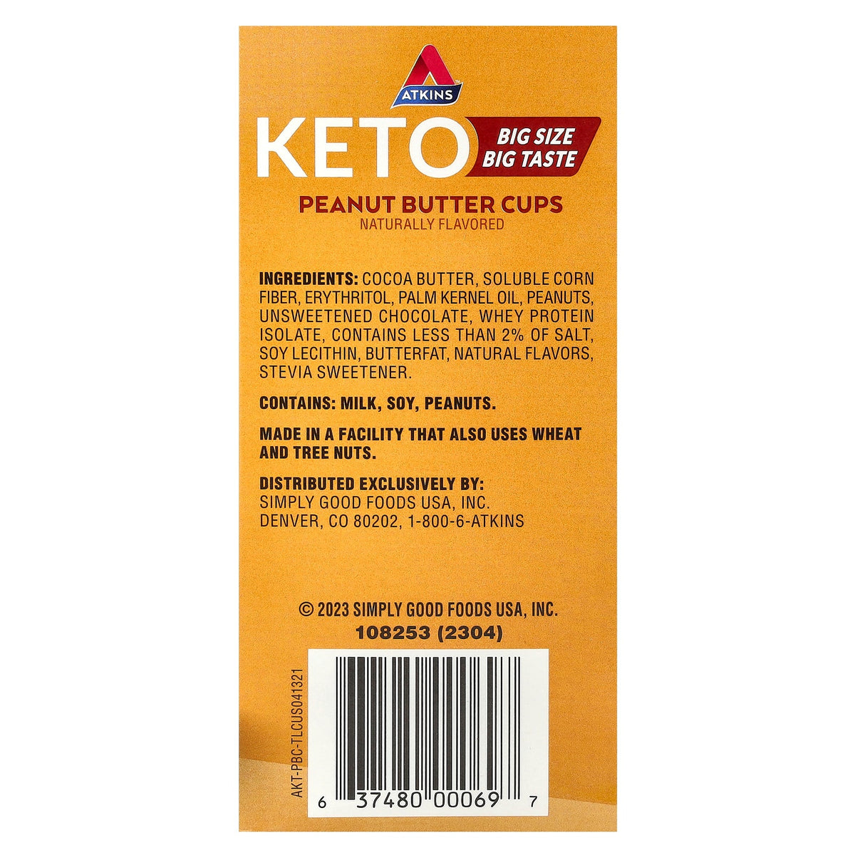 Atkins, Keto, Peanut Butter Cups, 8 Cups, 1.06 oz (30 g) Each