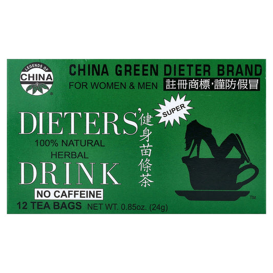Uncle Lee's Tea, Dieters' 100% Natural Herbal Drink, No Caffeine, 12 Tea Bags, 0.85 oz (24 g)
