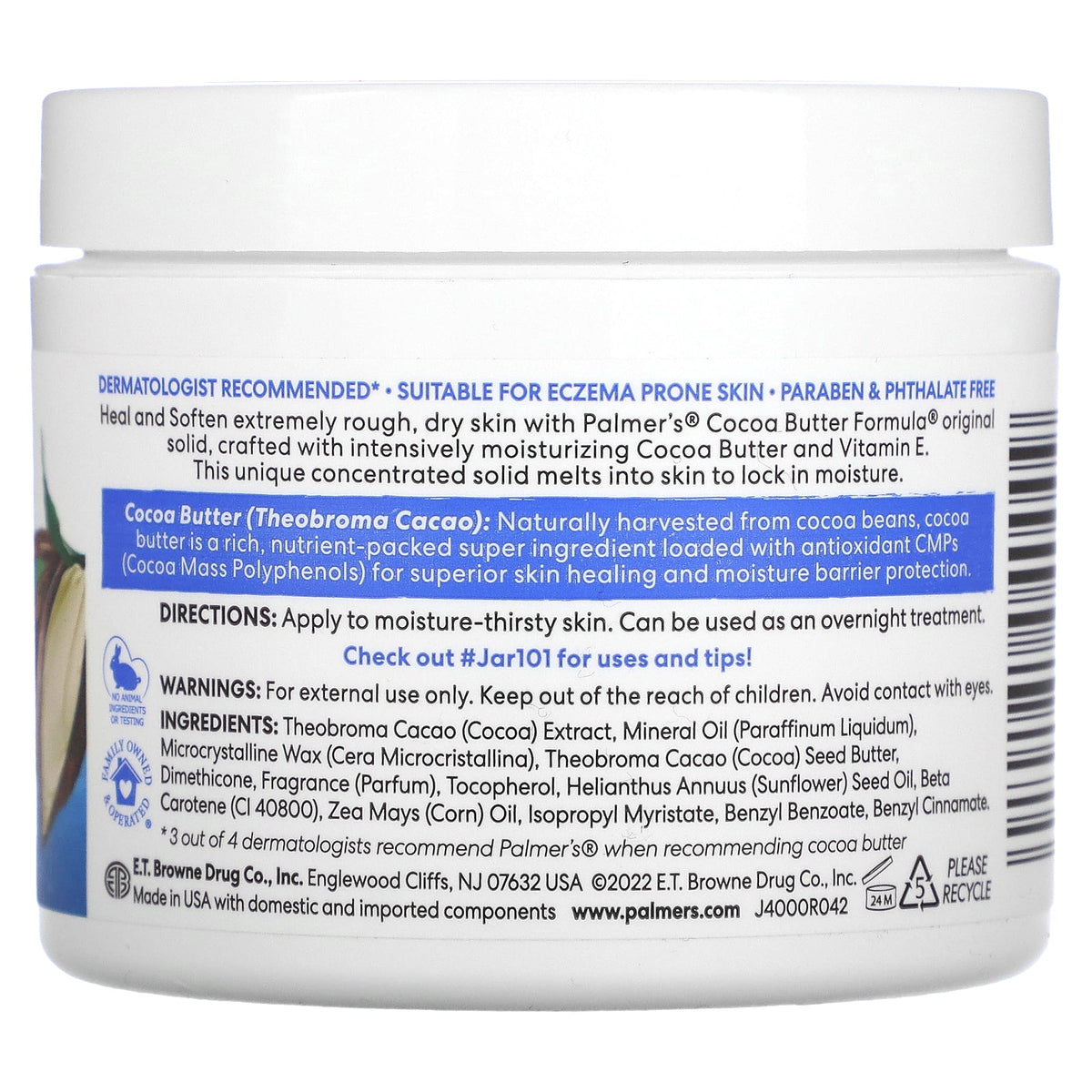 Palmer's, Cocoa Butter Formula® with Vitamin E, Heals Softens, 3.5 oz (100 g)