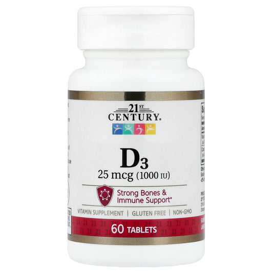 21st Century, D3, 60 Tablets