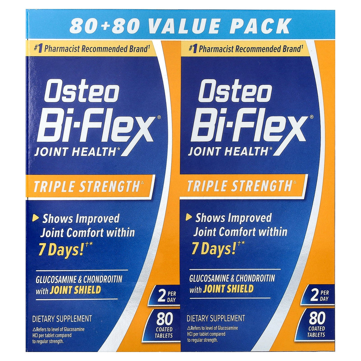 Osteo Bi-Flex, Joint Health, Triple Strength, 2 Pack, 80 Coated Tablets Each