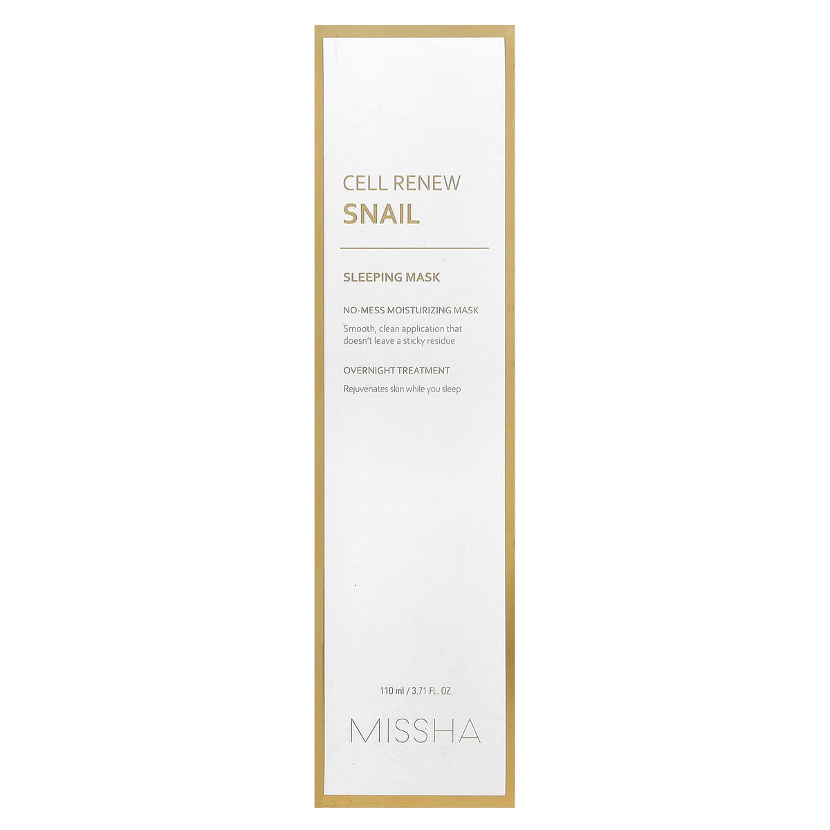 Missha, Cell Renew Snail, Sleeping Beauty Mask, 3.71 fl oz (110 ml)