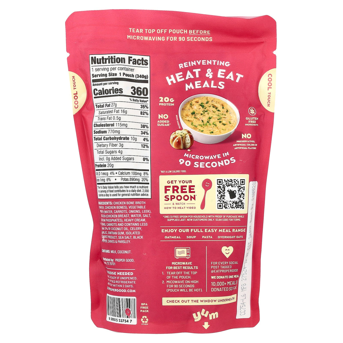 Proper Good, Ready to Heat & Eat, Creamy Chicken Soup, 12 oz (340 g)