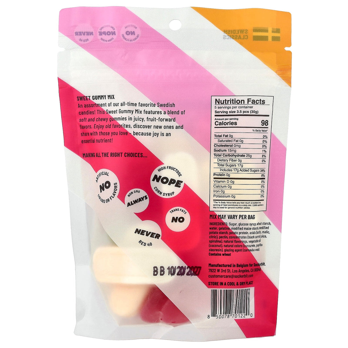 Sockerbit, Swedish Classics, Sweet Gummy Mix, 5.5 oz (156 g)