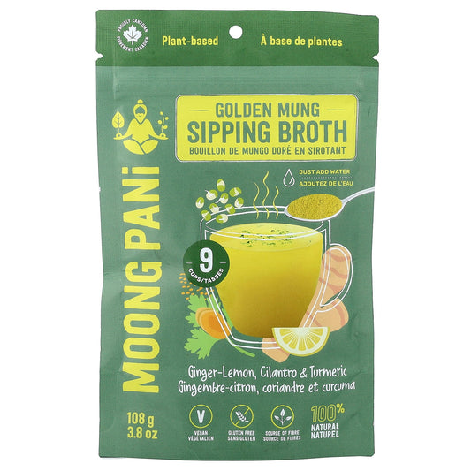 Moong Pani, Golden Mung Sipping Broth, Ginger-Lemon, Cilantro & Turmeric, 3.8 oz (108 g)