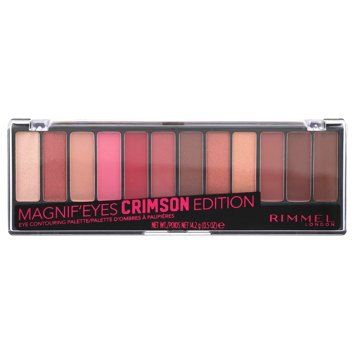 Rimmel London, Magnif'Eyes, Eye Contouring Palette, 007 Crimson Edition, 0.5 oz (14.2 g)