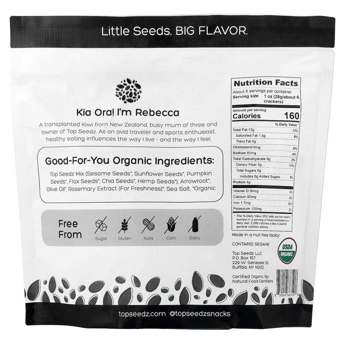 Top Seedz, Seed Crackers, 6-Seed, 5 oz (142 g)
