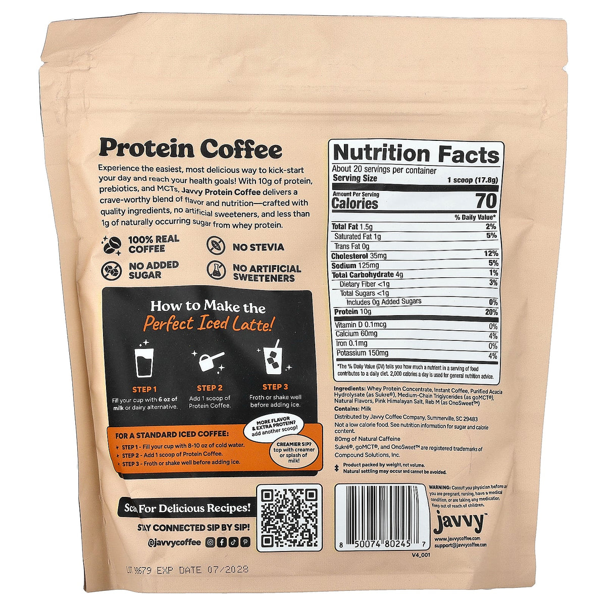 Javvy Coffee, Protein Coffee, Caramel, 12.6 oz (356 g)