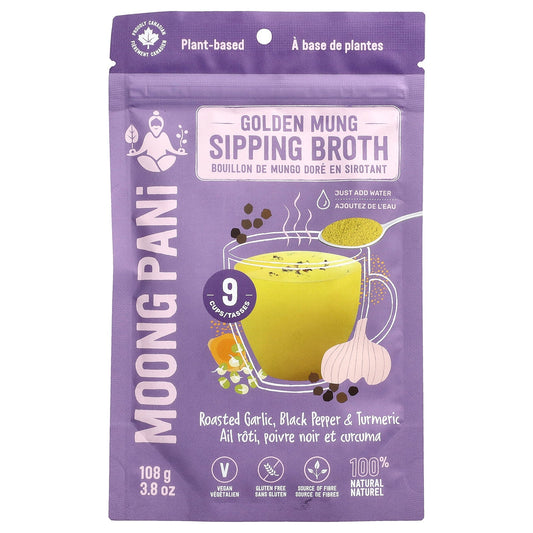 Moong Pani, Golden Mung Sipping Broth, Roasted Garlic, Black Pepper & Turmeric, 3.8 oz (108 g)
