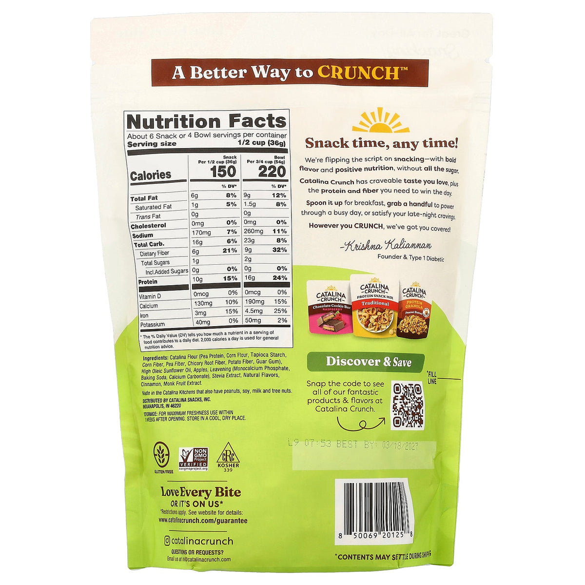 Catalina Crunch, Protein Cereal, Apple Turnover, 8 oz (227 g)