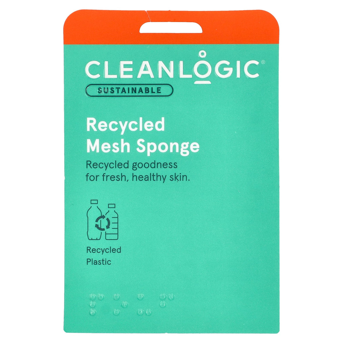 Cleanlogic, Sustainable, Recycled Mesh Sponge, 1 Count