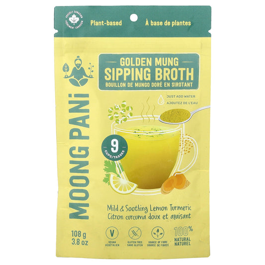 Moong Pani, Golden Mung Sipping Broth, Mild & Soothing Lemon Turmeric, 3.8 oz (108 g)