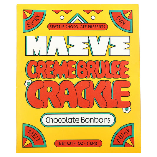Maeve Chocolate, Chocolate Bonbons, Creme Brulee Crackle, 4 oz (113 g)
