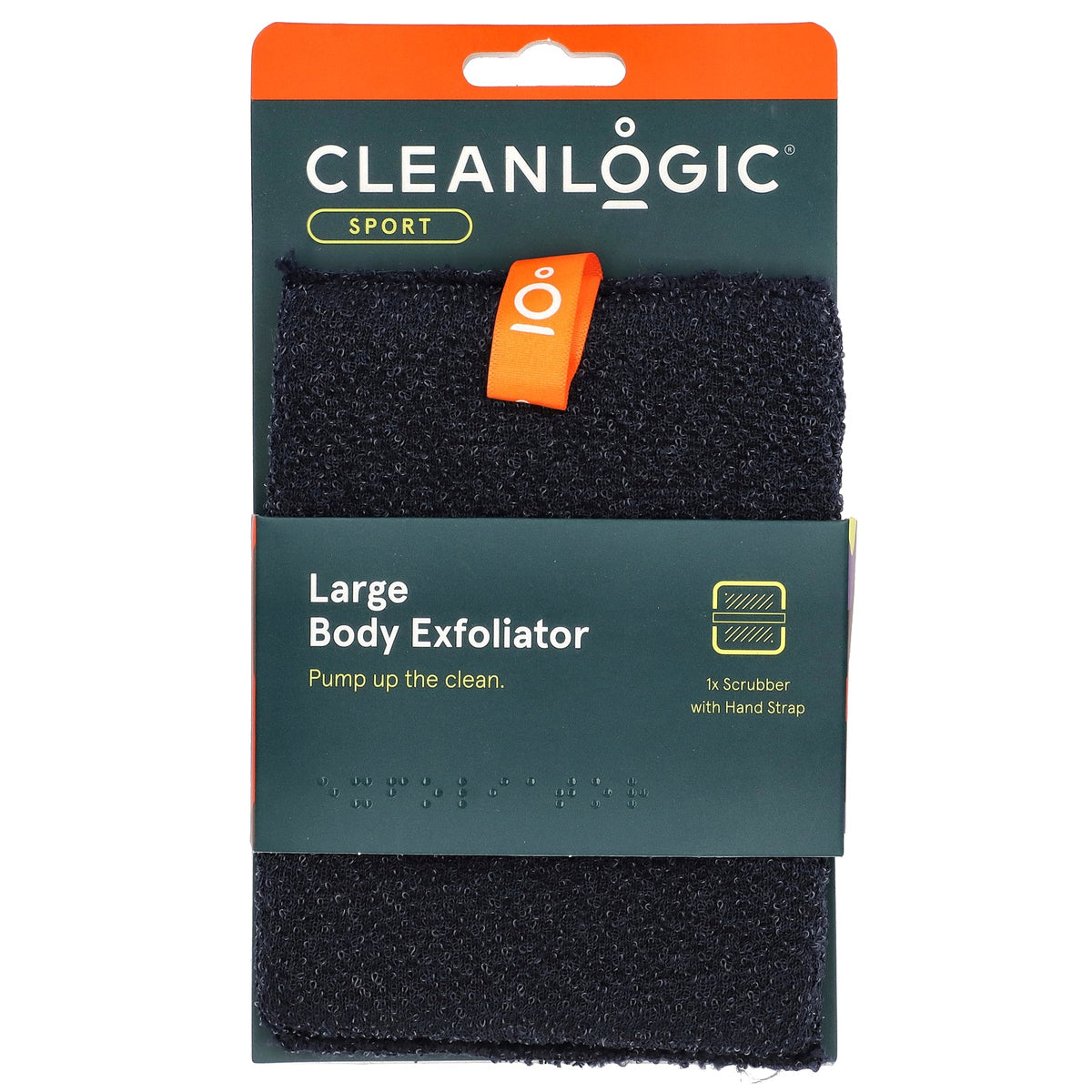 Cleanlogic, Sport, Body Exfoliator, Large, Black, 1 Count