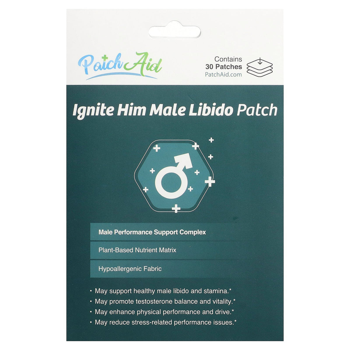 PatchAid, Ignite Him Male Libido Patch, 30 Patches