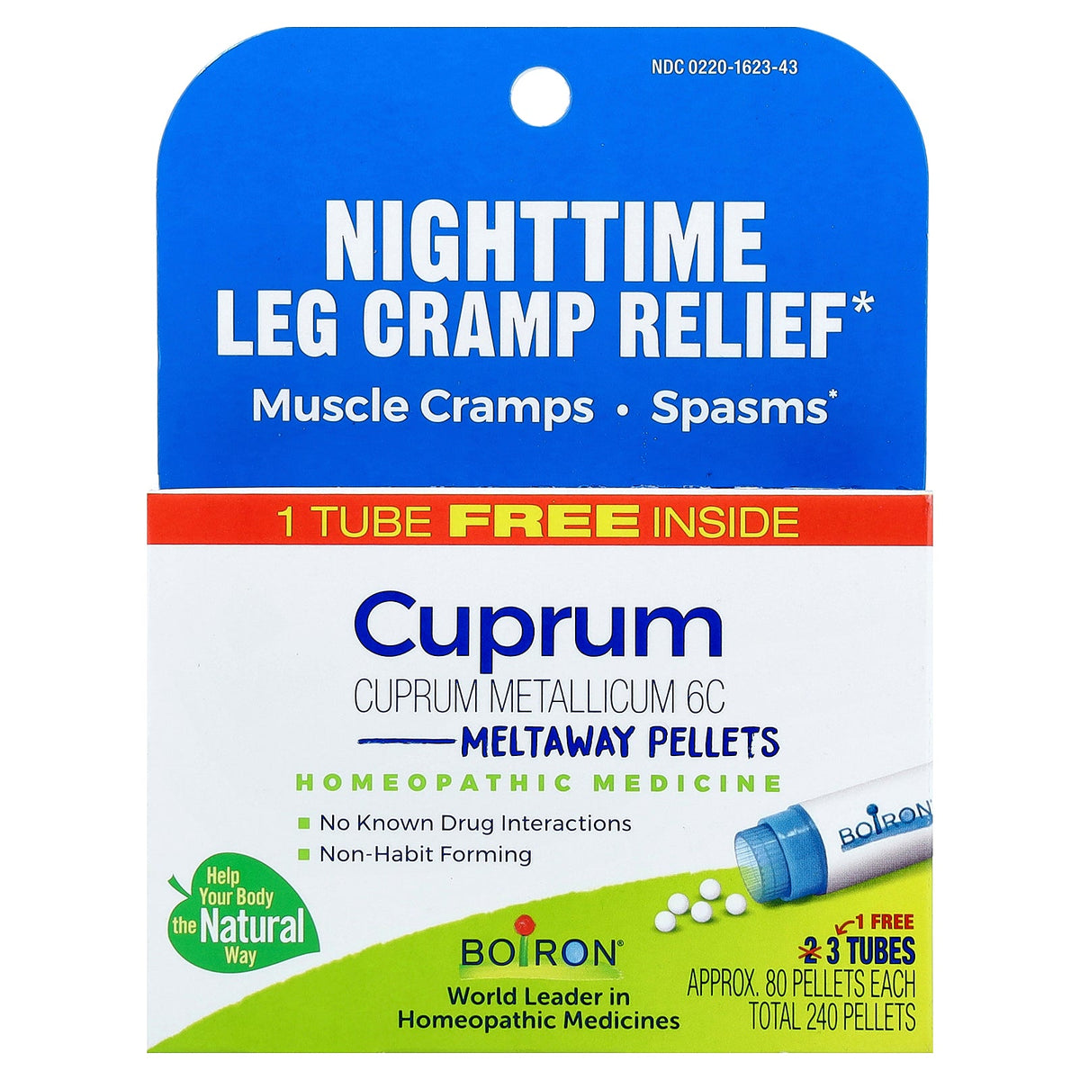 Boiron, Cuprum, Meltaway Pellets, 3 Tubes, Approx. 80 Pellets Each