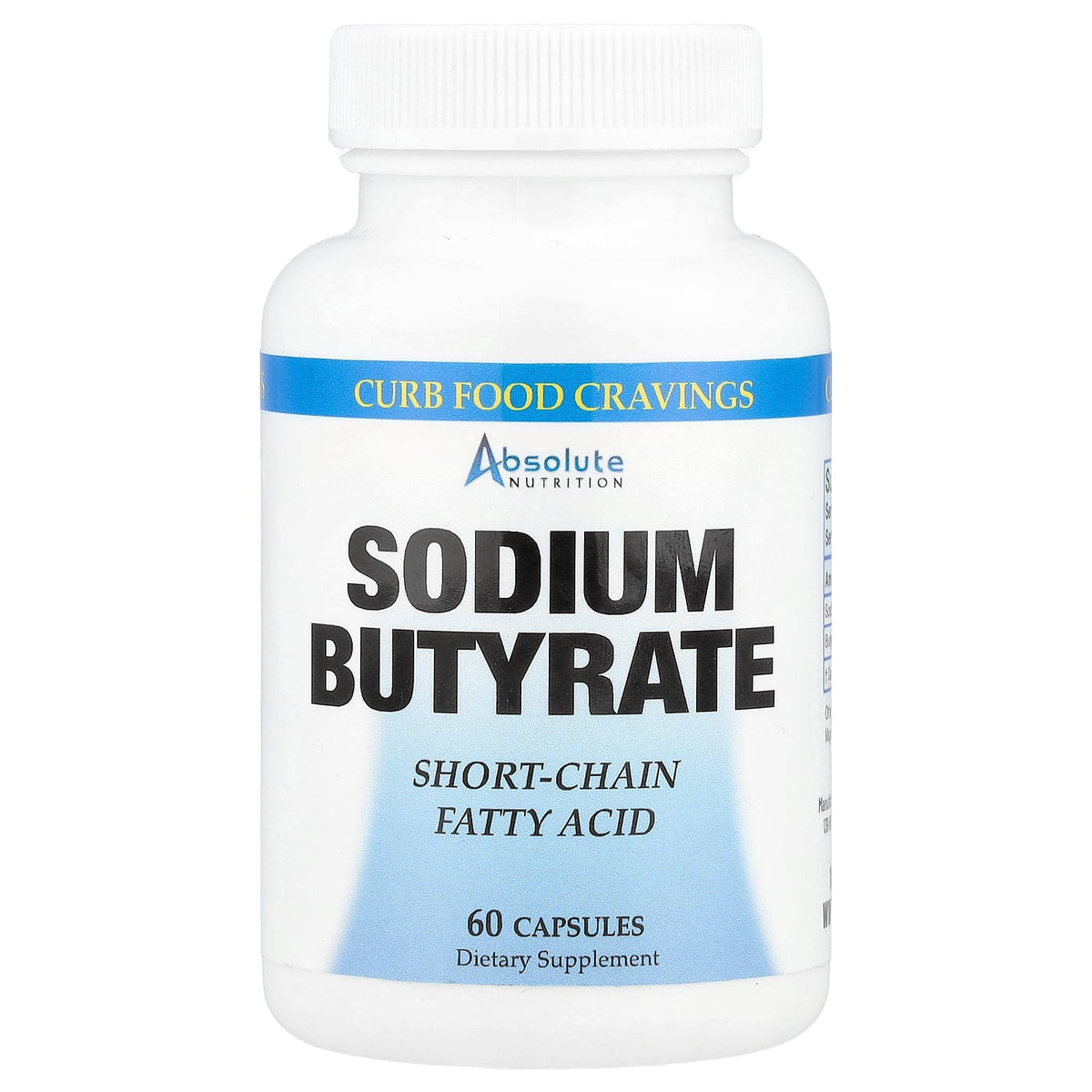 Absolute Nutrition, Sodium Butyrate, 60 Capsules