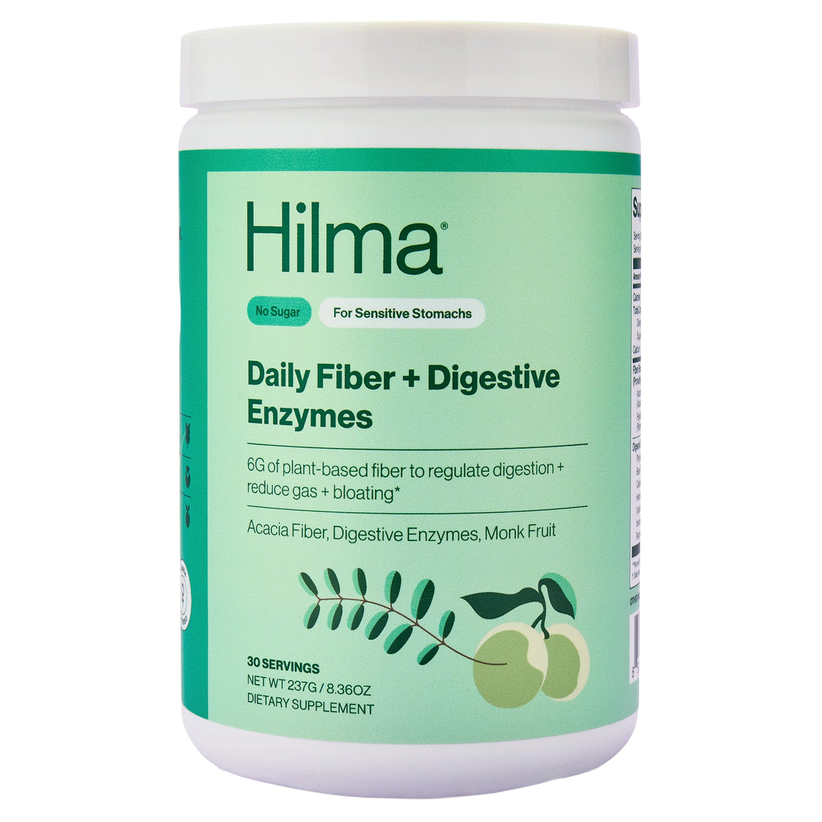 Hilma, Daily Fiber + Digestive Enzymes, 8.36 oz (237 g)