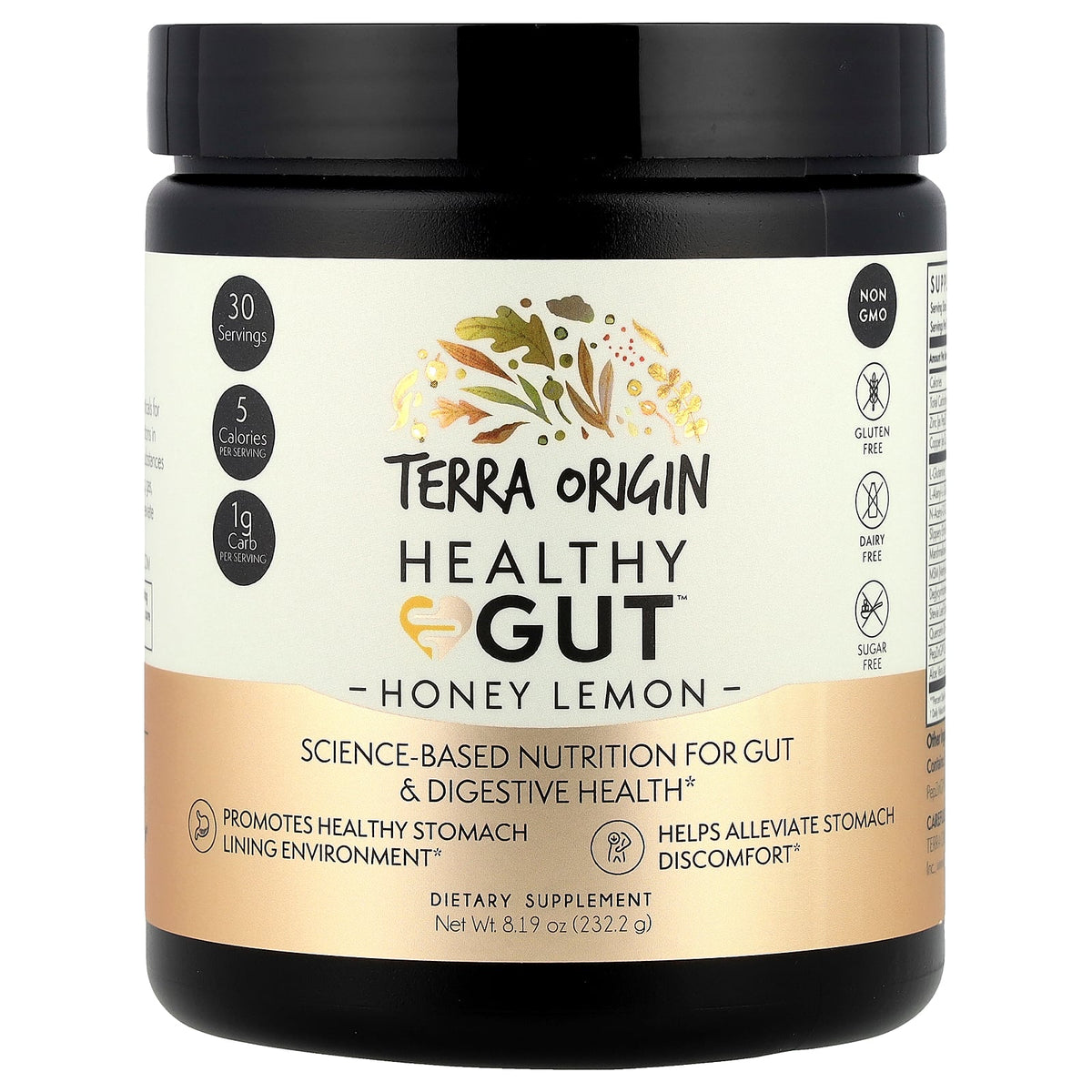Terra Origin, Healthy Gut™, Honey Lemon, 8.19 oz (232.2 g)