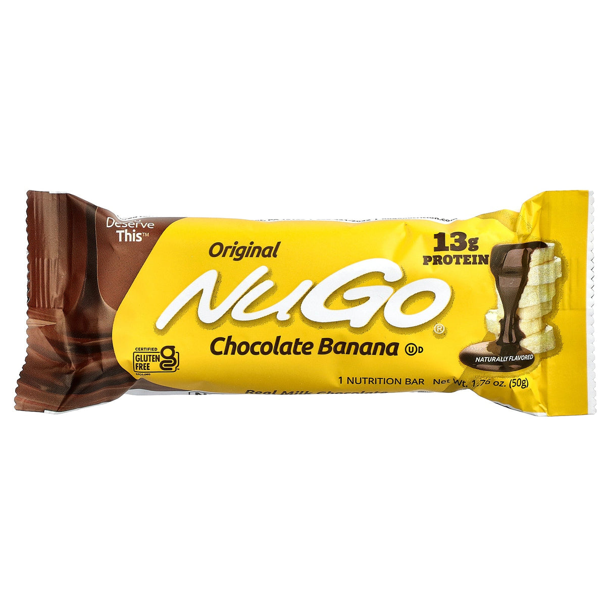 NuGo Nutrition, Protein Bars, Chocolate Banana, 15 Bars, 1.76 oz (50 g) Each
