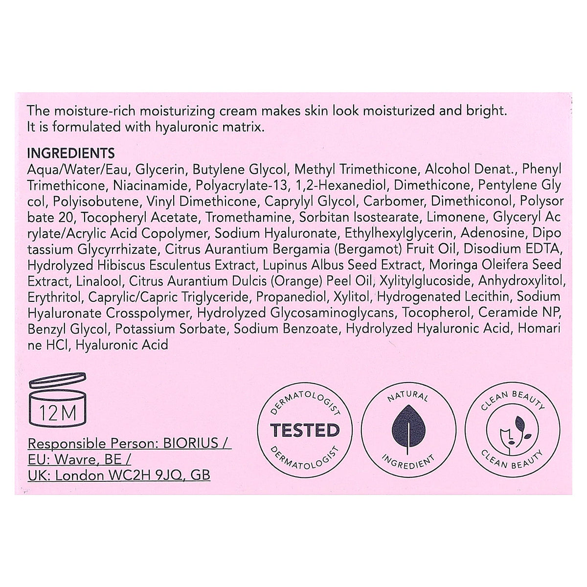 Hanskin, Real Complexion, Hyaluron Moisture Cream, 1.69 fl oz (50 ml)