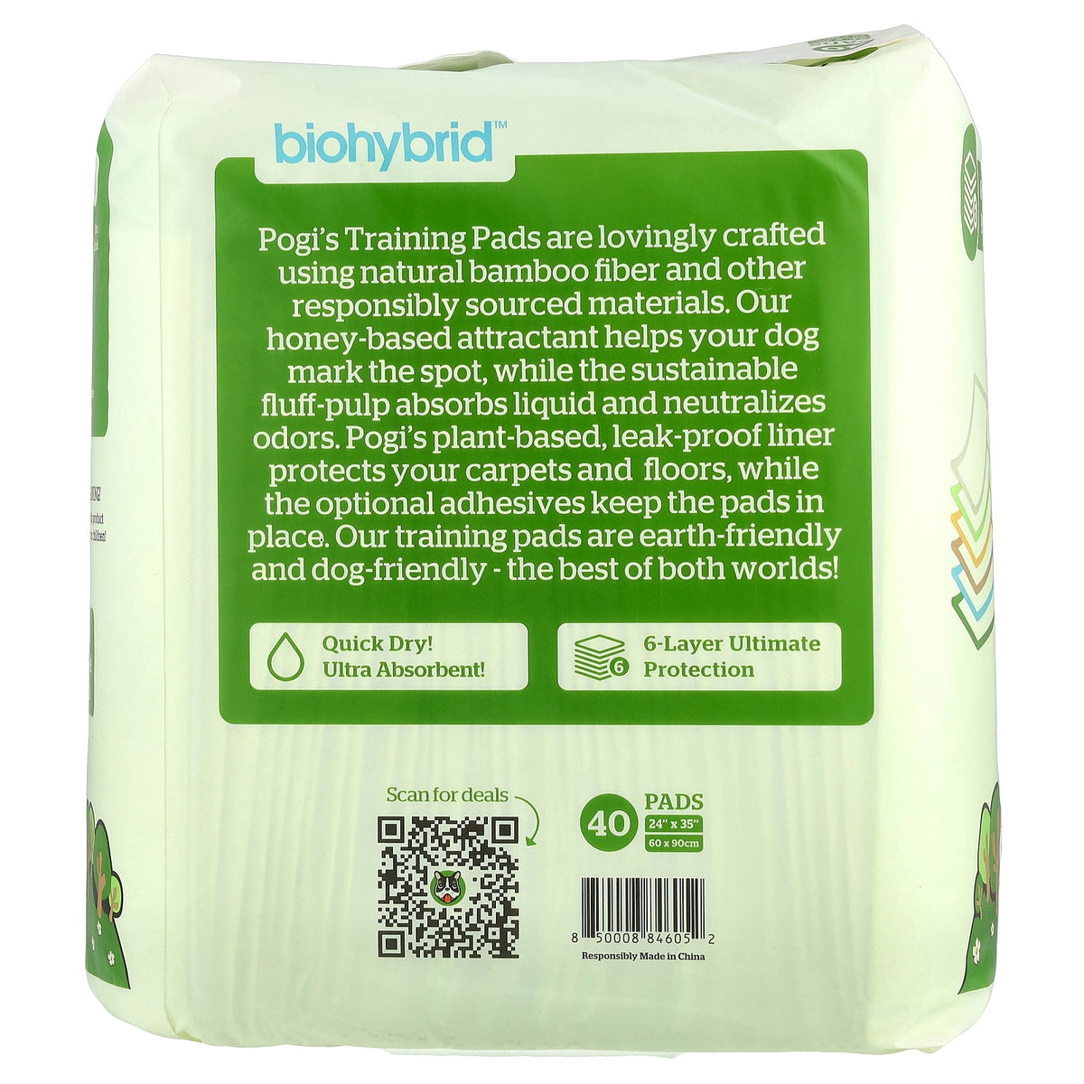 Pogi's Pet Supplies, Earth Friendly Training Pads, Extra Large, 40 Pads