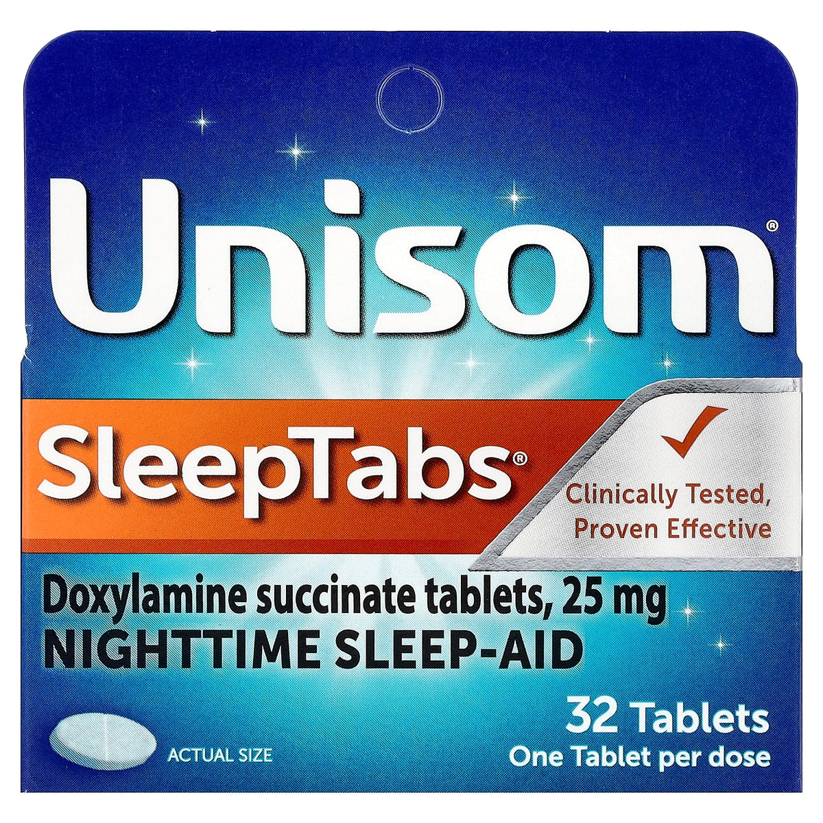Unisom, SleepTabs®, Nighttime Sleep-Aid, 32 Tablets