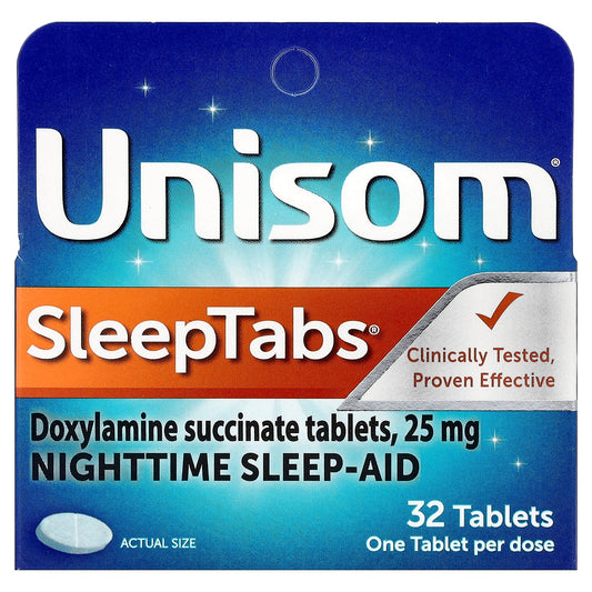 Unisom, SleepTabs®, Nighttime Sleep-Aid, 32 Tablets