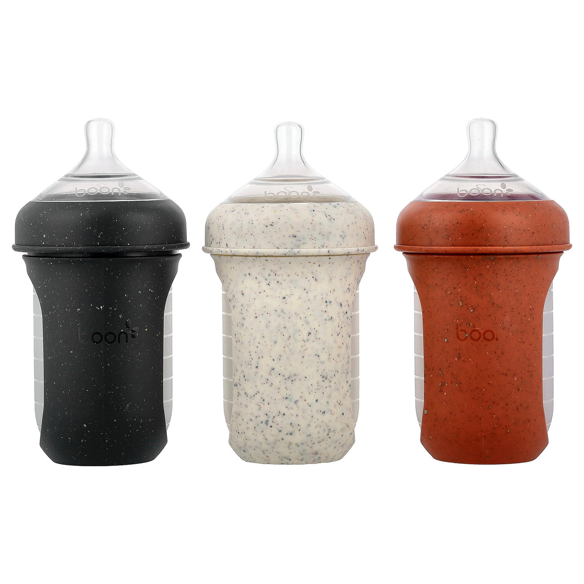 Boon, Nursh®, Silicone Pouch Bottle, Medium, 3 Months +, 3 Bottles, 8 oz (236 ml) Each