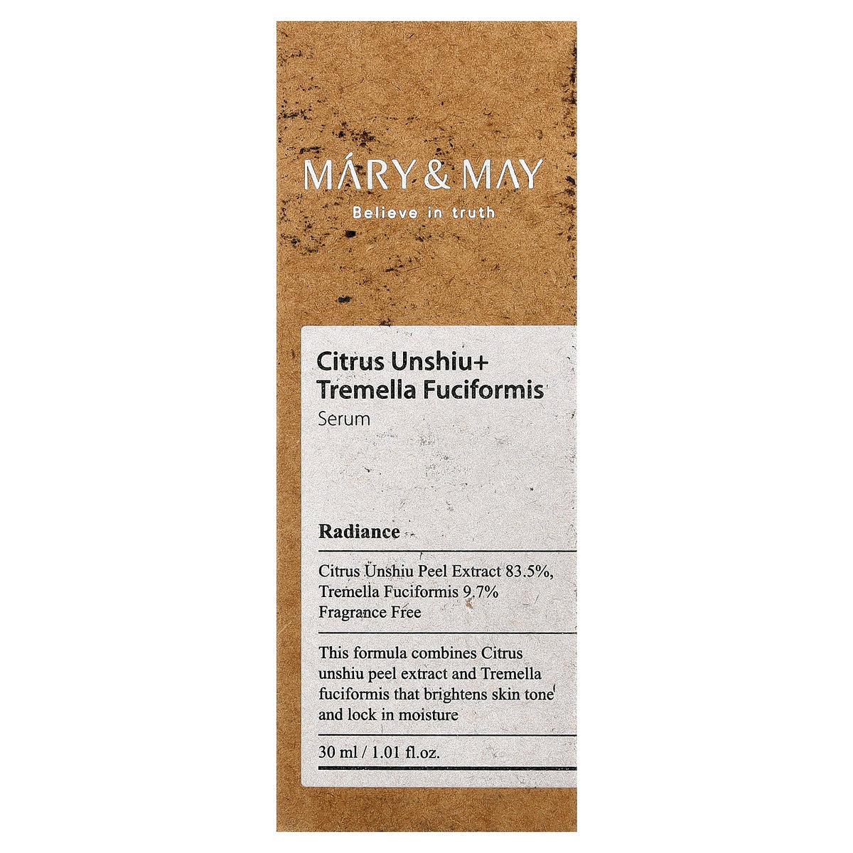 Mary & May, Citrus Unshiu + Tremella Fuciformis Serum, 1.01 fl oz (30 ml)