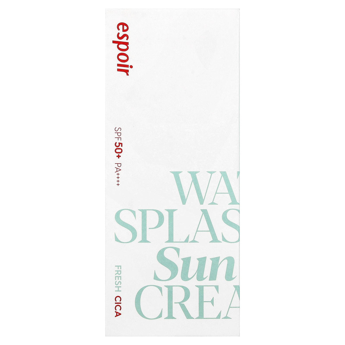 Espoir, Water Splash Sun Cream, Fresh Cica, SPF 50+ PA++++, 60 ml