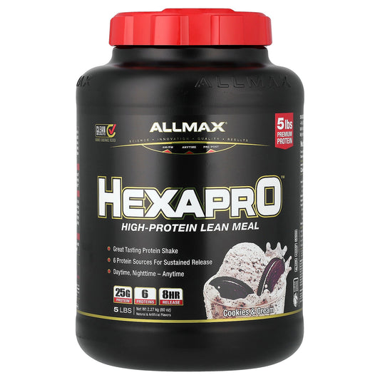 ALLMAX, Hexapro™, High-Protein Lean Meal, Cookies & Cream, 5 lbs (2.27 kg)
