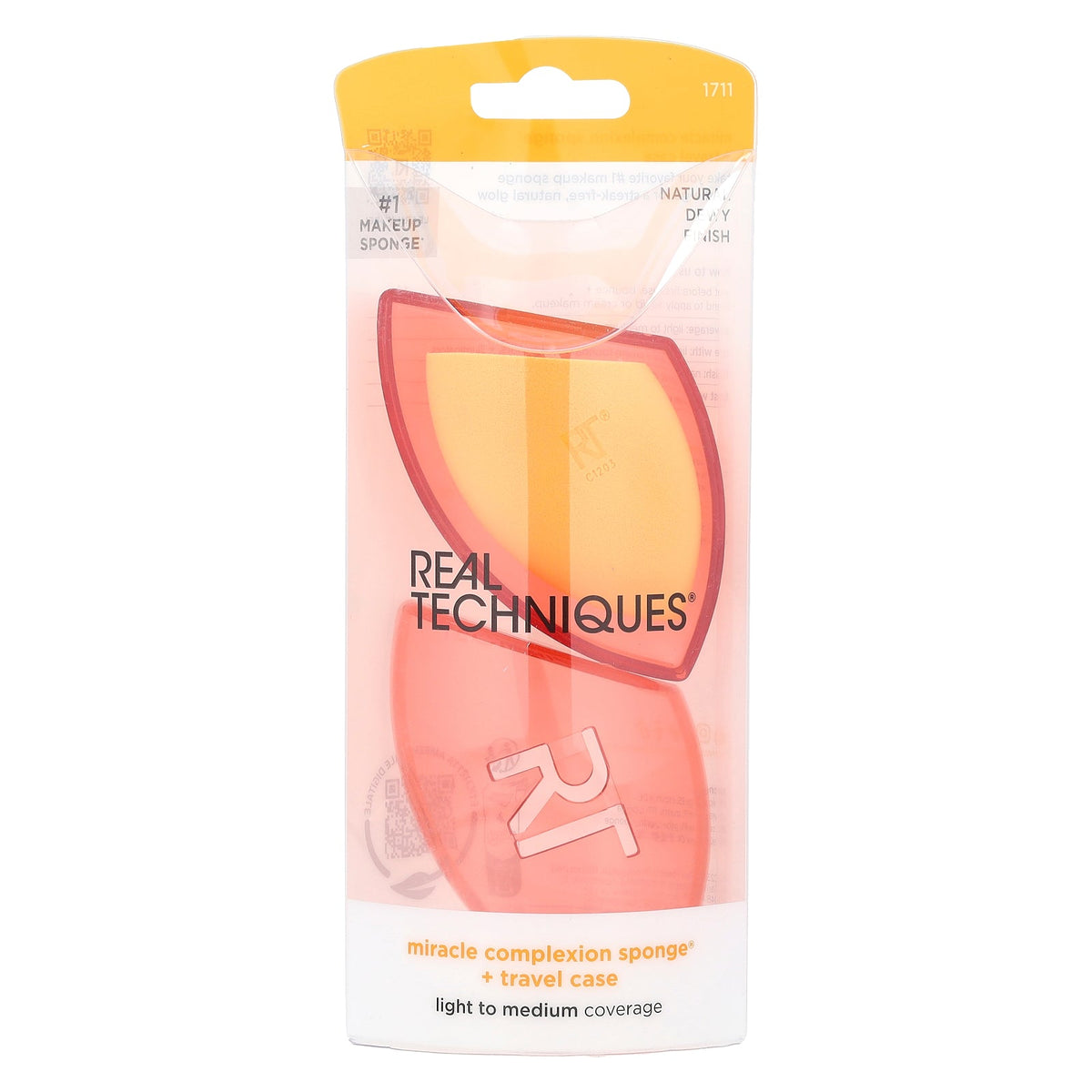 Real Techniques, Miracle Complexion Sponge® + Travel Case, 2 Piece Set