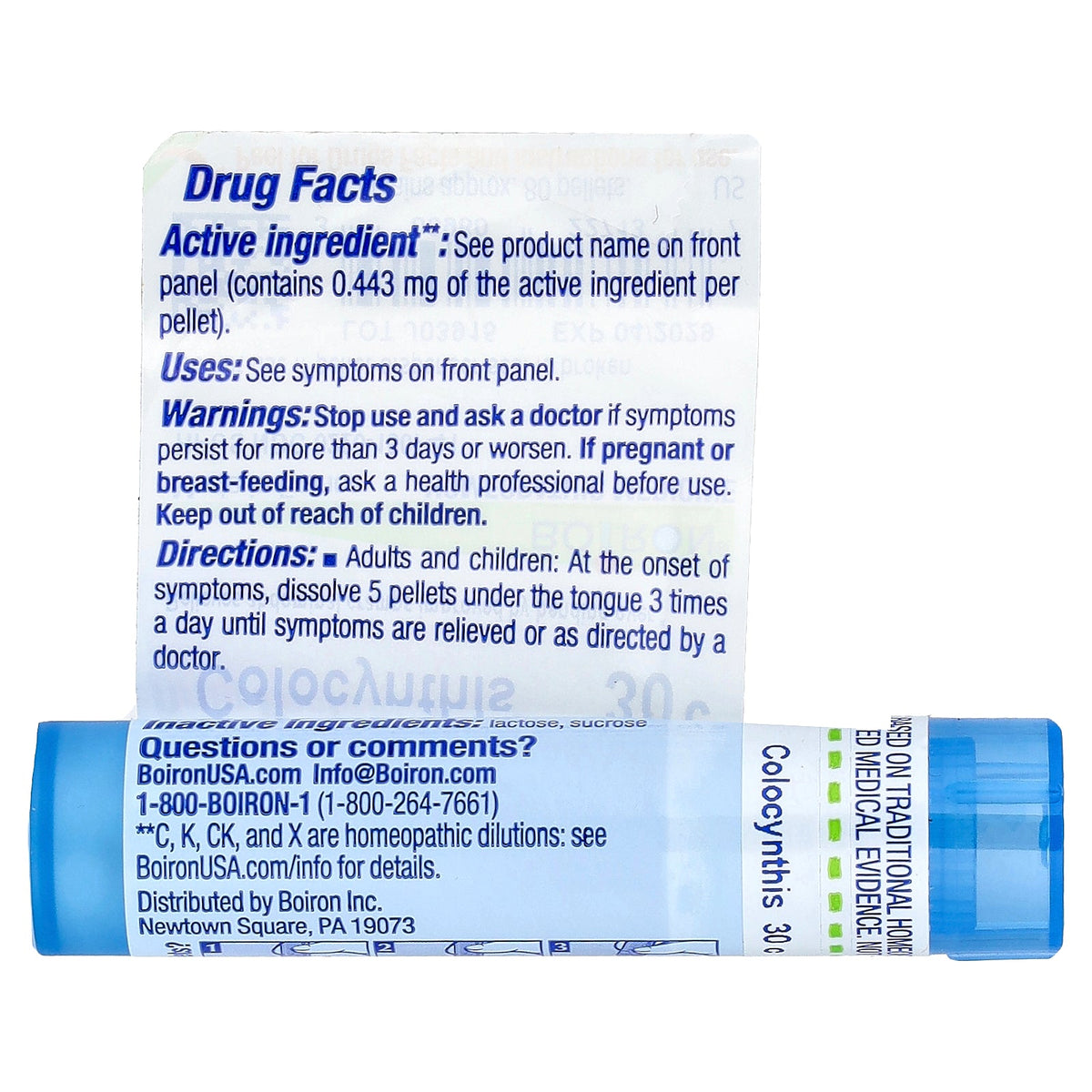 Boiron, Colocynthis, 30C, Stomach Cramp Relief, Approx. 80 Pellets