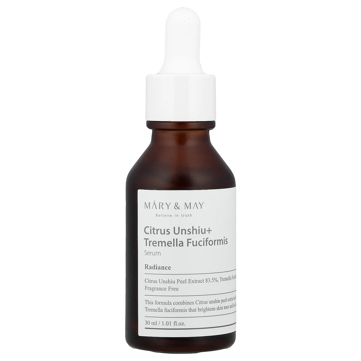 Mary & May, Citrus Unshiu + Tremella Fuciformis Serum, 1.01 fl oz (30 ml)