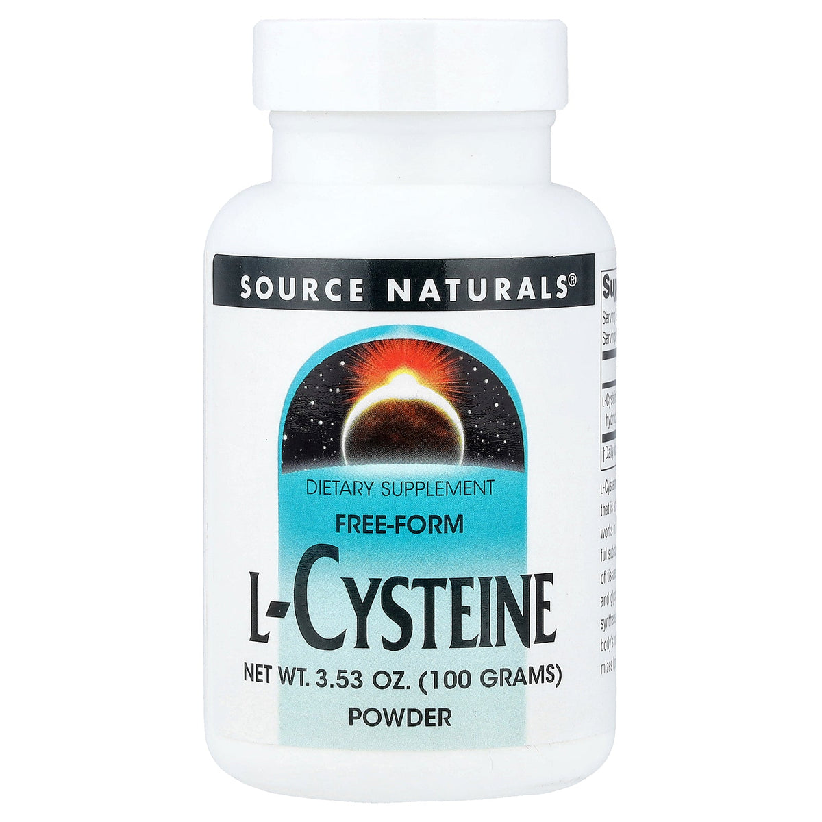 Source Naturals, L-Cysteine Powder, Free-Form, 3.53 oz (100 g)
