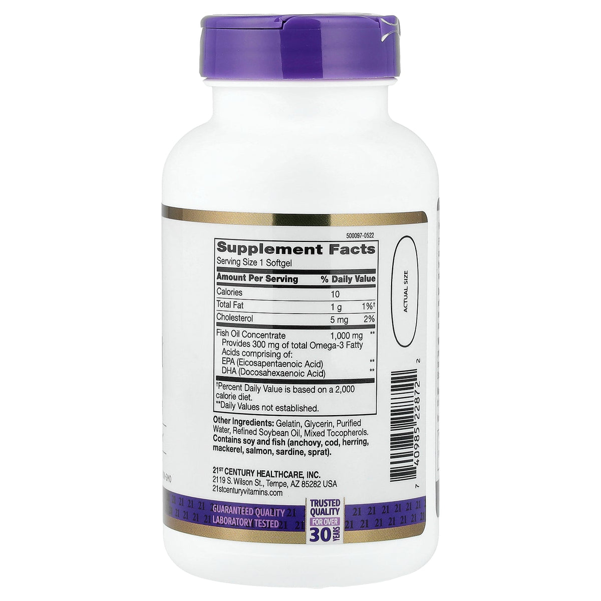 21st Century, Fish Oil, 1,000 mg, 120 Softgels