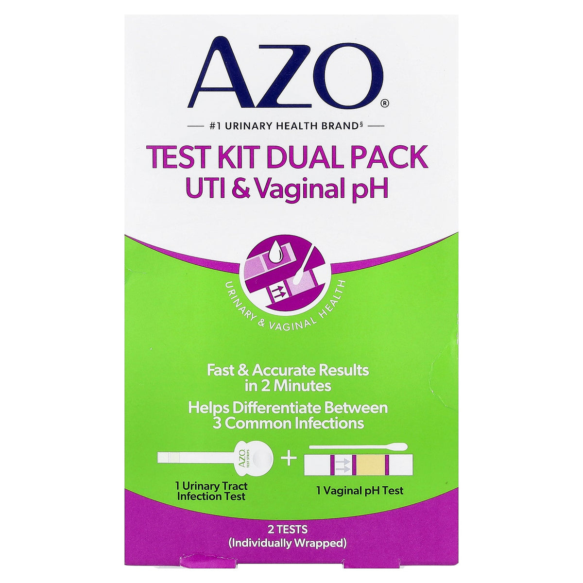 AZO, UTI & Vaginal pH Test Kit , 2 Piece Kit
