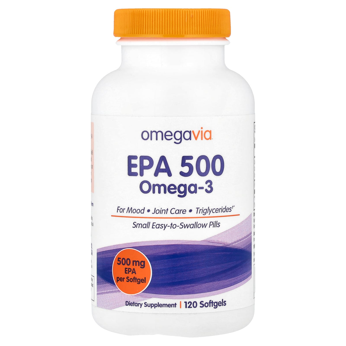 OmegaVia, EPA 500, Omega-3, 500 mg, 120 Softgels