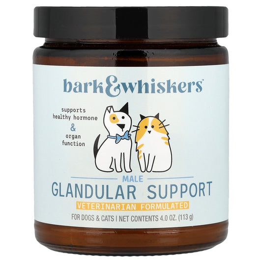 Dr. Mercola, Bark & Whiskers™, Male Glandular Support, For Dogs & Cats, 4 oz (113 g)