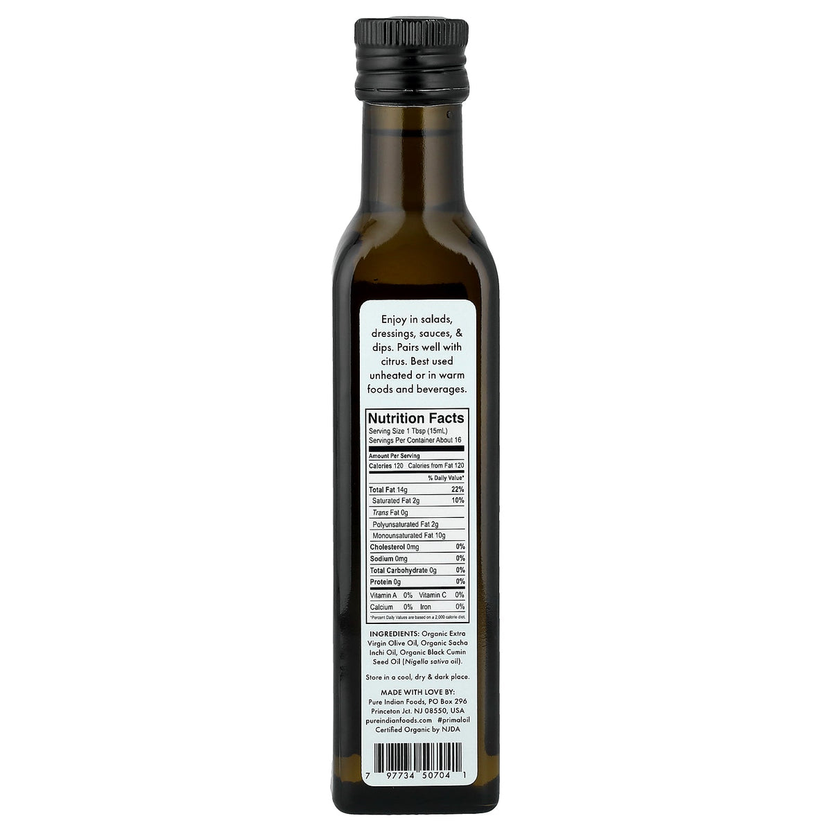 Pure Indian Foods, Organic Cold Pressed Extra-Virgin Primal Oil®, 250 ml
